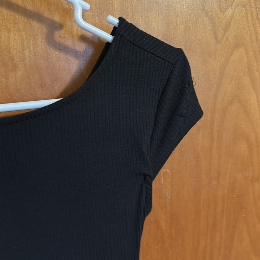 Teeze Me Peep Back Black Dress - Picture 2 of 6